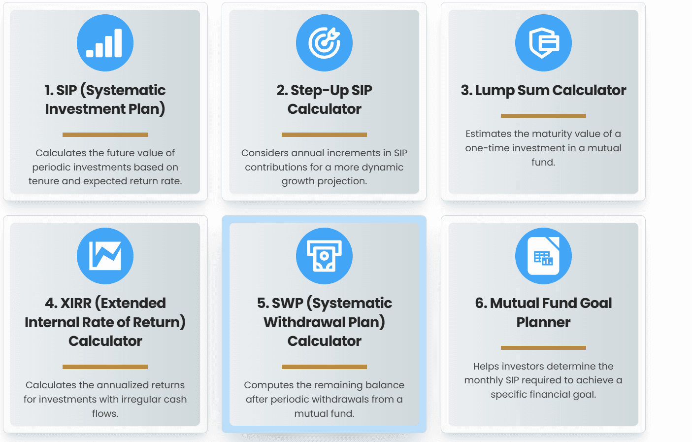 Mutual Fund Calculators